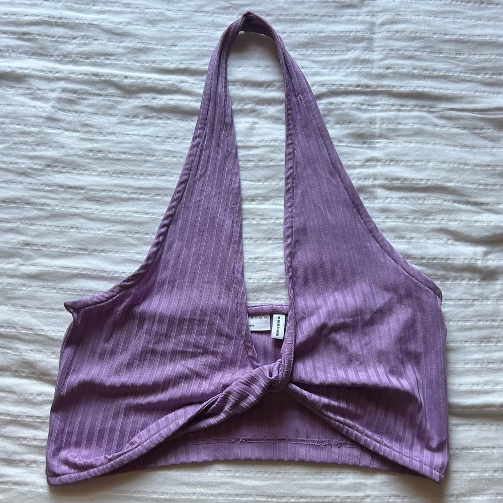 ASOS Purple halter crop top